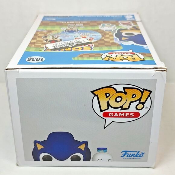 Funko Pop! Games Sonic the Hedgehog & Hero Chao 1036 Vinyl Figures Flocked NEW - Picture 3 of 16